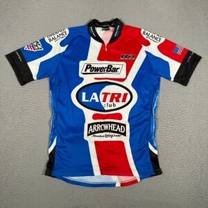 Louis Garneau Cycling Jersey Mens Large Full Zip Performance Racing Bike Stretch